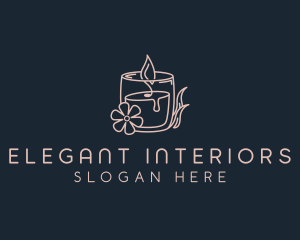 Spa Candle Decoration logo design