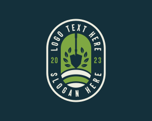 Shovel Lawn Care Landscaper logo design