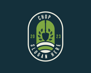 Shovel Lawn Care Landscaper Logo