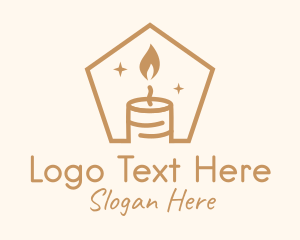Votive Candle - Flame Decor Candle logo design