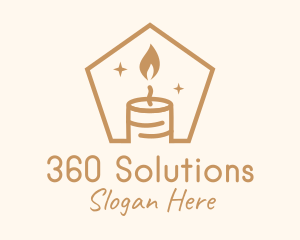 Flame Decor Candle logo design