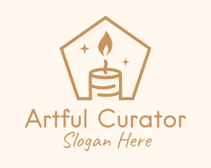 Flame Decor Candle logo design