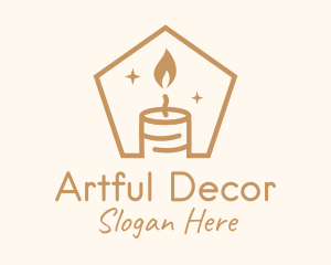 Decor - Flame Decor Candle logo design