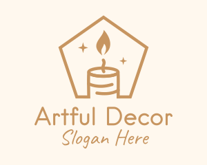 Flame Decor Candle logo design