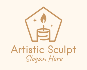 Flame Decor Candle logo design