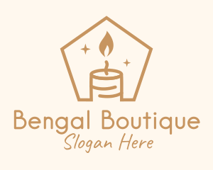 Flame Decor Candle logo design