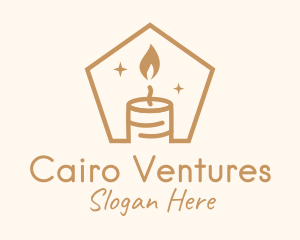 Flame Decor Candle logo design