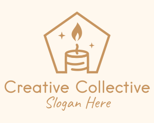 Flame Decor Candle logo design