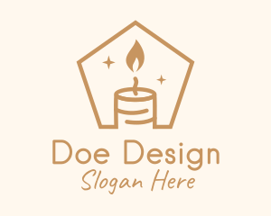 Flame Decor Candle logo design