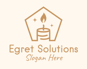 Flame Decor Candle logo design