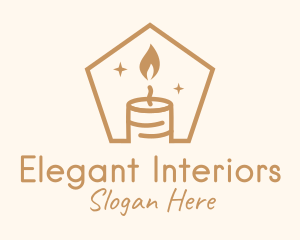 Flame Decor Candle logo design