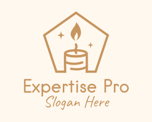 Flame Decor Candle logo design