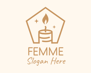 Flame Decor Candle logo design