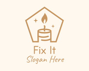 Flame Decor Candle logo design