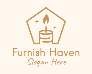 Flame Decor Candle logo design