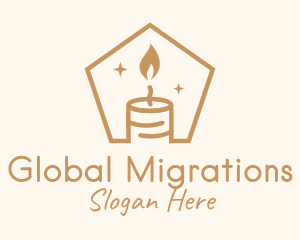 Flame Decor Candle logo design