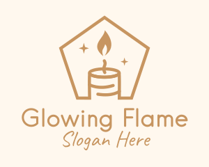 Candle - Flame Decor Candle logo design