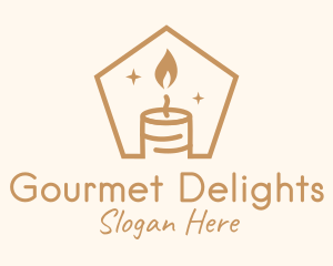 Flame Decor Candle logo design