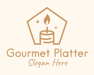 Flame Decor Candle logo design