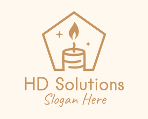 Flame Decor Candle logo design