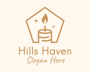 Flame Decor Candle logo design