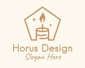 Flame Decor Candle logo design