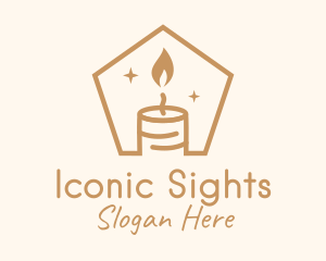 Flame Decor Candle logo design