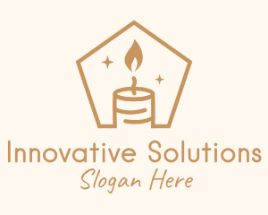 Flame Decor Candle logo design