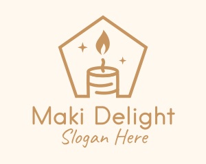 Flame Decor Candle logo design