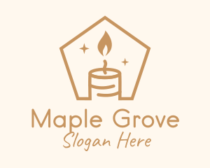 Flame Decor Candle logo design