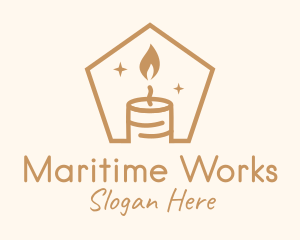 Flame Decor Candle logo design