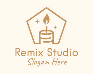 Flame Decor Candle logo design