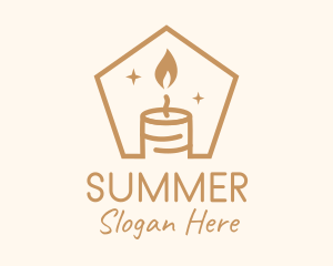 Flame Decor Candle logo design