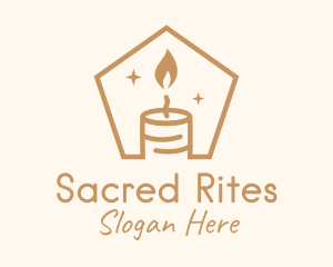 Ritual - Flame Decor Candle logo design