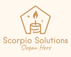 Flame Decor Candle logo design