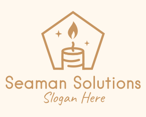 Flame Decor Candle logo design