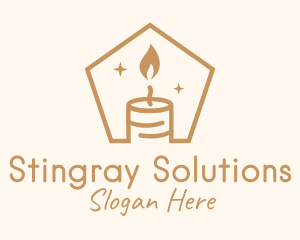 Flame Decor Candle logo design