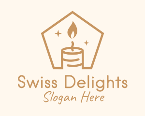 Flame Decor Candle logo design