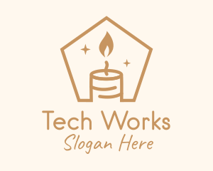 Flame Decor Candle logo design