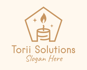 Flame Decor Candle logo design