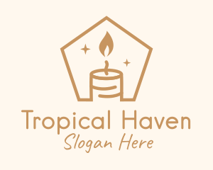 Flame Decor Candle logo design