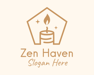 Flame Decor Candle logo design