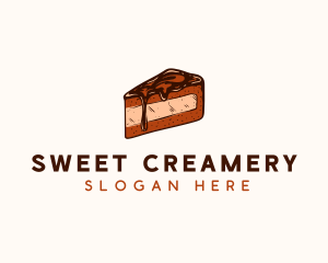 Chocolate Cake Dessert logo design