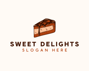 Chocolate Cake Dessert logo design