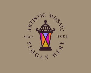 Mosaic - Lantern Mosaic Lamp logo design