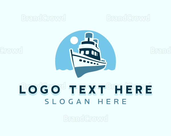 Cruise Ship Boat Logo