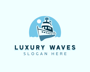 Cruise Ship Boat logo design