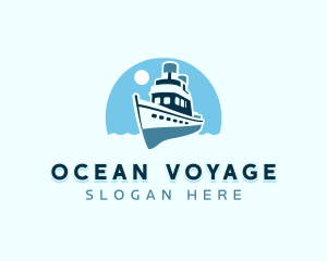 Cruise Ship Boat logo design