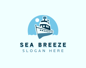 Cruise Ship Boat logo design