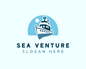 Cruise Ship Boat logo design